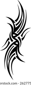 Bold Tribal Tattoo Design – Abstract Black Ink Body Art Symbol