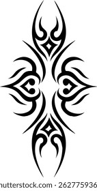 Bold Tribal Tattoo Design – Abstract Black Ink Body Art Symbol