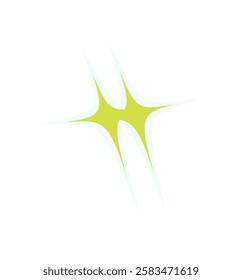 Bold trippy star shape sticker. Aesthetic modern symbol in retro style. Abstract design element with 90s vibes, perfect for decoration or graphic projects.