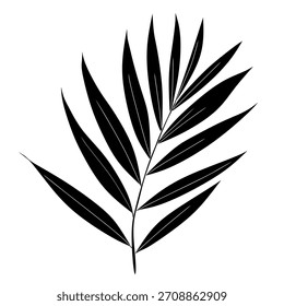 Bold Tropical Palm Leaf Silhouette