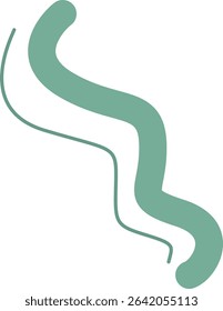  A bold, twisted green curve that conveys strength, energy, and modern dynamism in a striking, abstract composition.

