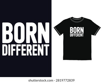 Bold typographic statement piece focusing on individuality and uniqueness perfect for contemporary casual fashion and streetwear clothing