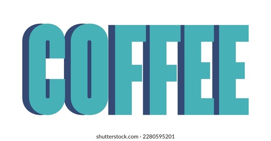 Bold Typography Artwork Featuring The Word coffee In Creative Font And Style For Advertising Coffee Shops, Brands