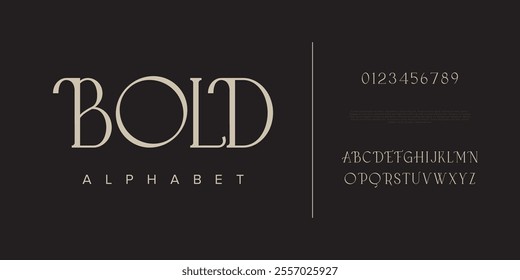 Bold typography beauty fashion elegant minimalist serif italic fonts decorative wedding vintage retro logos. Minimal luxury font alphabet logo. Vector illustration