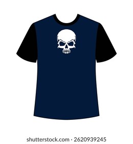Bold typography skull t-shirt design combining text with striking imagery.
