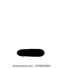 Bold underscore horizontal bar symbol in hand drawn style. Vector illustration isolated on white background. For typography, font, shop, logo, alphabet, sales, signboard, education.