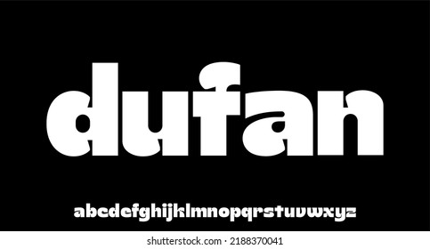 bold unique display alphabet font vector