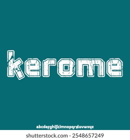 bold and unique display alphabet font vector