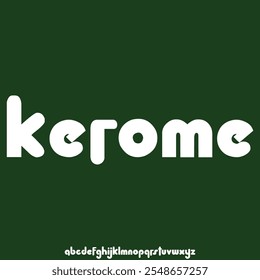 bold and unique display alphabet font vector