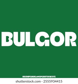 bold and unique display alphabet font vector