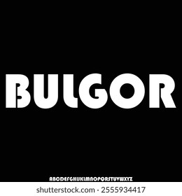 bold and unique display alphabet font vector