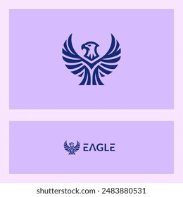 bold and unique eagle head silhouette icon logo