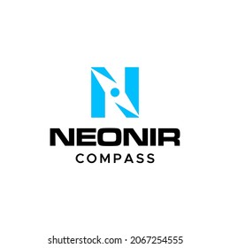 Bold and unique logo about the letter N and the compass symbol.
EPS 10, Vector.