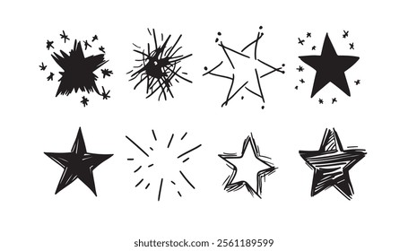 Bold and Unique Star Doodle Pack