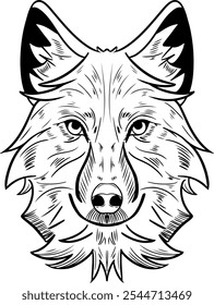 Atrevido e indómito, el Vector del lobo captura el espíritu de lo salvaje, con ojos feroces y líneas elegantes que hacen eco de su fuerza primordial. Lineart