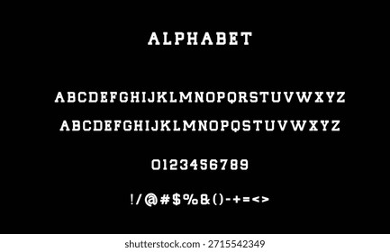 Bold uppercase alphabet font designed for impactful posters, headlines, and branding projects.