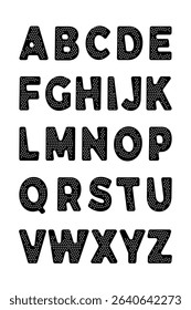 Bold uppercase comic font with dotted texture. Ideal for kids’ books, cartoon titles, funny posters, and playful graphic design.