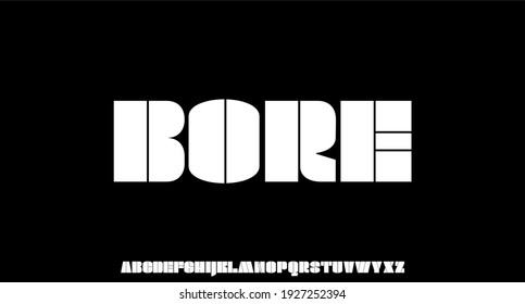 bold urban display alphabet vector set