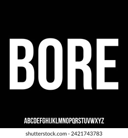 bold urban display alphabet vector set