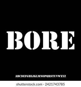 bold urban display alphabet vector set