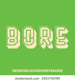 bold urban display alphabet vector set