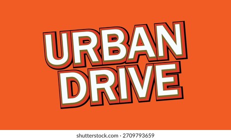 Texto audaz de la unidad urbana en un diseño de fondo naranja vibrante