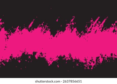 Bold vector background with an urban, pop-art feel. Textured black paint drips over a bright pink surface. Perfect for edgy fashion branding and music posters.