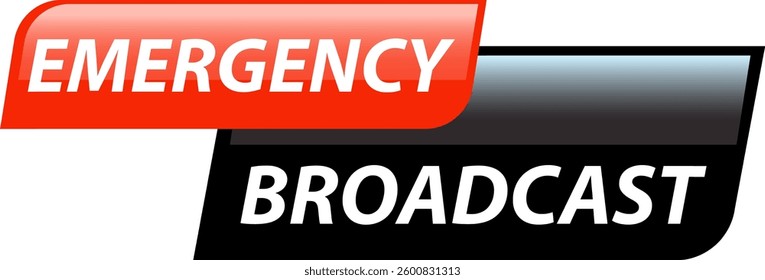 Bold vector design with red and black text for urgent communication. Ideal for news alerts and emergency notifications