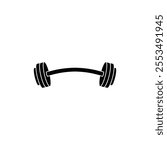A bold vector gym barbell icon, perfect for fitness branding, workout apps, gym posters, and health-related creative projects