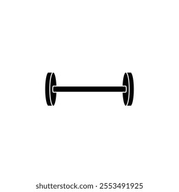 A bold vector gym barbell icon, perfect for fitness branding, workout apps, gym posters, and health-related creative projects