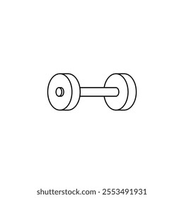 A bold vector gym barbell icon, perfect for fitness branding, workout apps, gym posters, and health-related creative projects