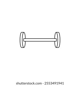 A bold vector gym barbell icon, perfect for fitness branding, workout apps, gym posters, and health-related creative projects