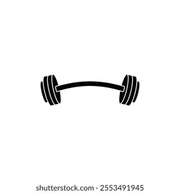 A bold vector gym barbell icon, perfect for fitness branding, workout apps, gym posters, and health-related creative projects