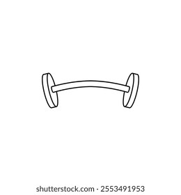 A bold vector gym barbell icon, perfect for fitness branding, workout apps, gym posters, and health-related creative projects