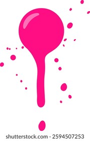 A bold vector illustration featuring a dynamic pink paint splash, showcasing vibrant color and fluid motion