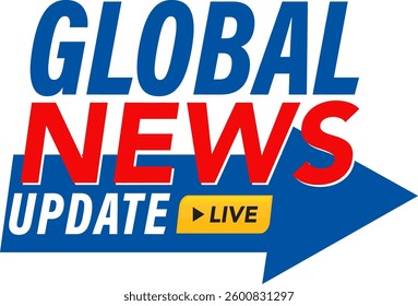 Bold vector illustration featuring a dynamic news logo with vibrant colors and modern typography, ideal for media branding