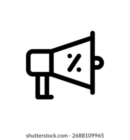 Vector audaz de un megáfono, ideal para publicidad y marketing