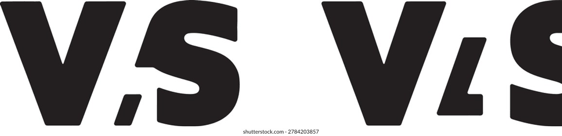 Bold versus lettering 'VS' for competitive contexts. Ideal for sports matchups, gaming tournaments, debates, and any event where two sides contend.