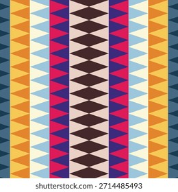 Patrón de franja geométrica de Vertical audaz: diseño tribal y étnico Abstractas