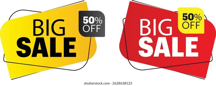 Uma etiqueta "Big Sale" ousada e vibrante, projetada para chamar a atenção e promover grandes descontos. Perfeito para uso em lojas online, promoções de varejo, anúncios digitais e campanhas de marketing. Esta marca é realçada
