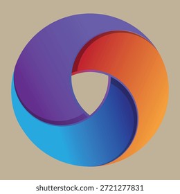 Un logotipo circular atrevido y vibrante