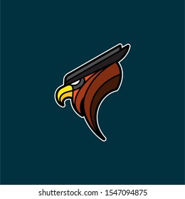 Bold And Vibrant Falcon Bird Logo Mascot