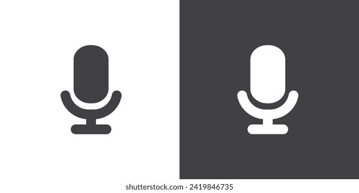 Bold Voice notes icon, vector illustration of voice message icon. chatroom button. Record voice message for phone correspondence. Social media icon.