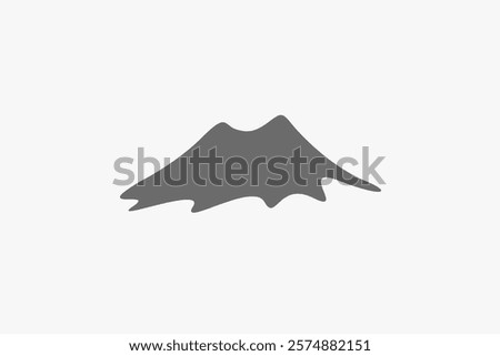 Bold volcano mountain silhouette logo