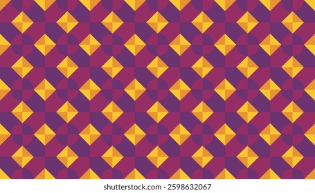 Bold and warm colorful pattern with diamond motifs"
suitable for interior design, fashion, or digital backgrounds