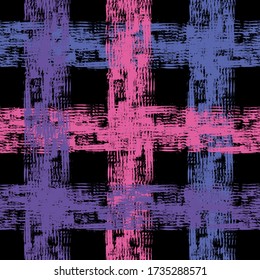 Bold watercolor brush stripes seamless pattern. Hand drown paint strokes decoration  For illustration.