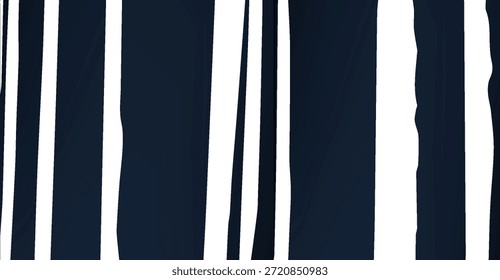 Las rayas blancas con Formas irregulares se colocan sobre un fondo azul marino profundo, creando un llamativo patrón abstracto adecuado para el Diseño gráfico y los fondos modernos.