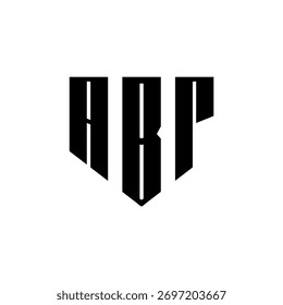 Um negrito branco de três letras um preto hexagonal monograma logotipo design