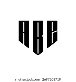 A bold white three-letter a black hexagonal monogram logo design