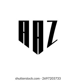 Um negrito branco de três letras um preto hexagonal monograma logotipo design